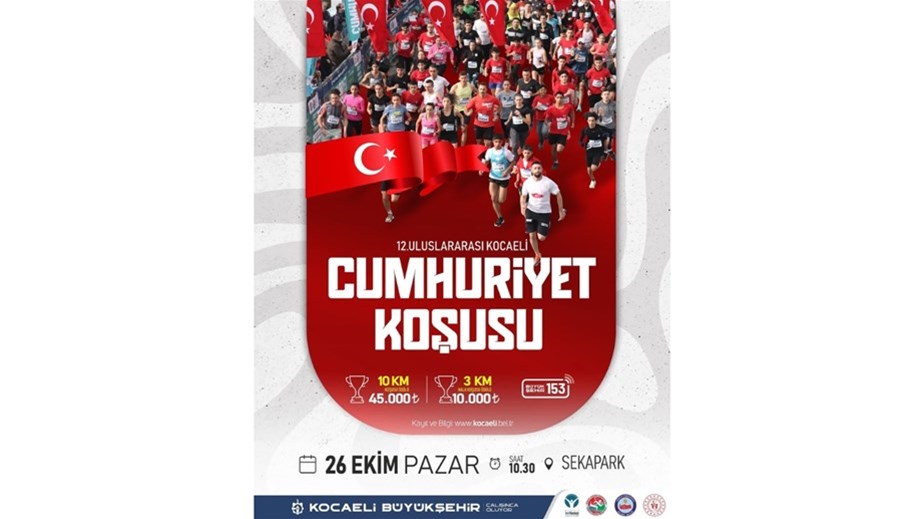 12. Uluslararası Kocaeli Cumhuriyet Koşusu 26 Ekim’de Seka Park’ta