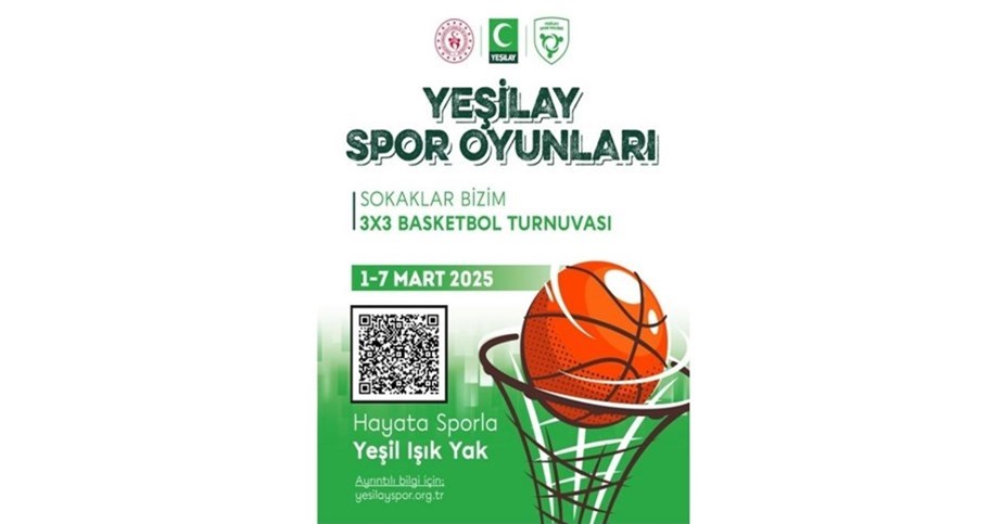 Yeşilay Spor Oyunları "Sokaklar Bizim" 3x3 Basketbol Turnuvası Heyecanı Başlıyor!